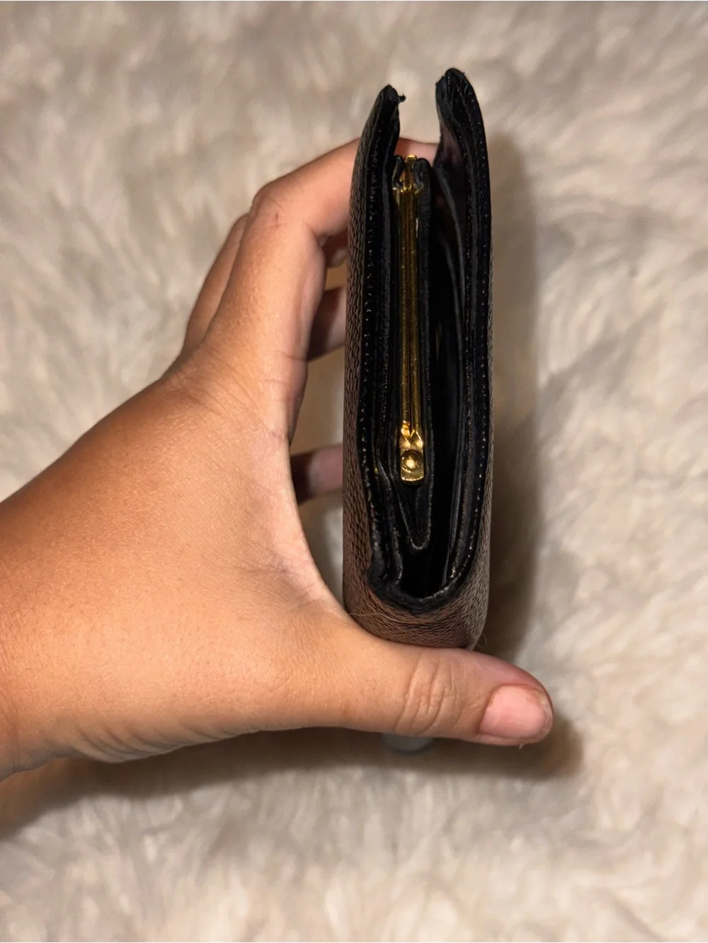 Vintage Chanel Black Caviar Leather Long Wallet
